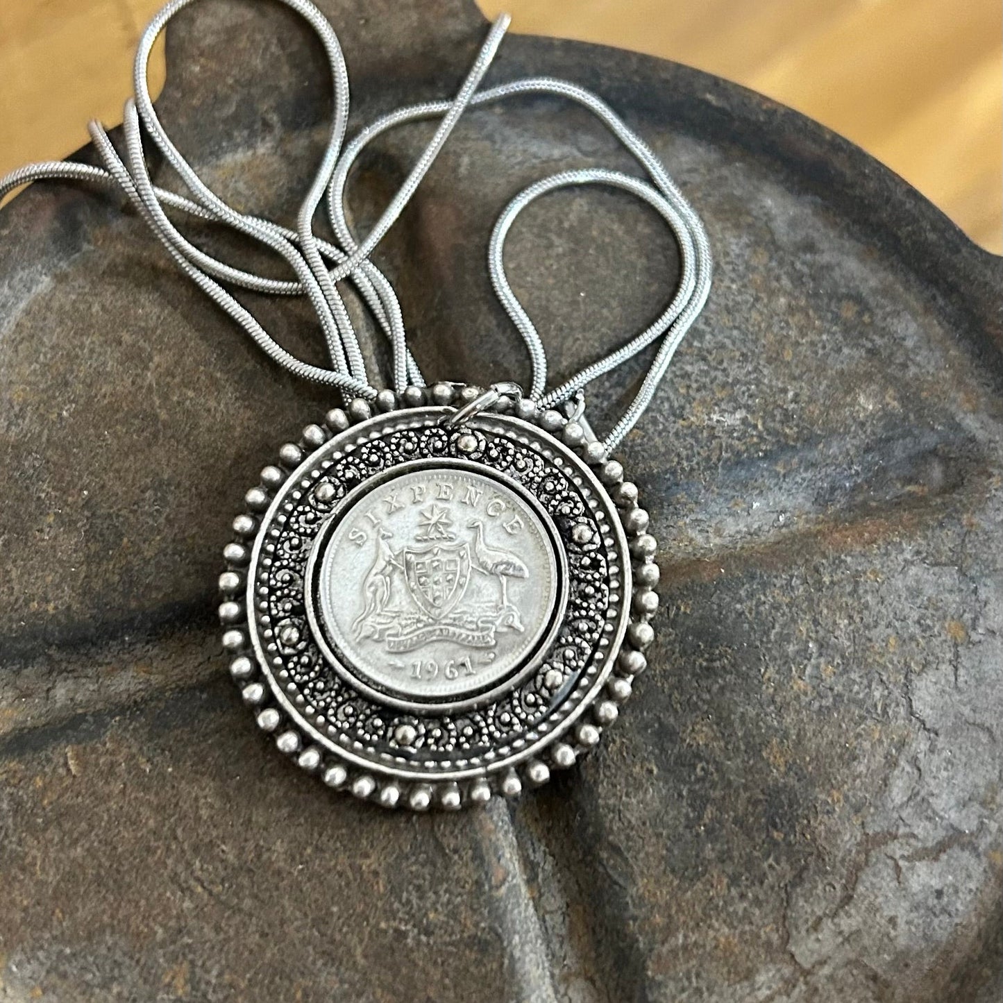 1961 Sixpence - Decorative Blend Necklace
