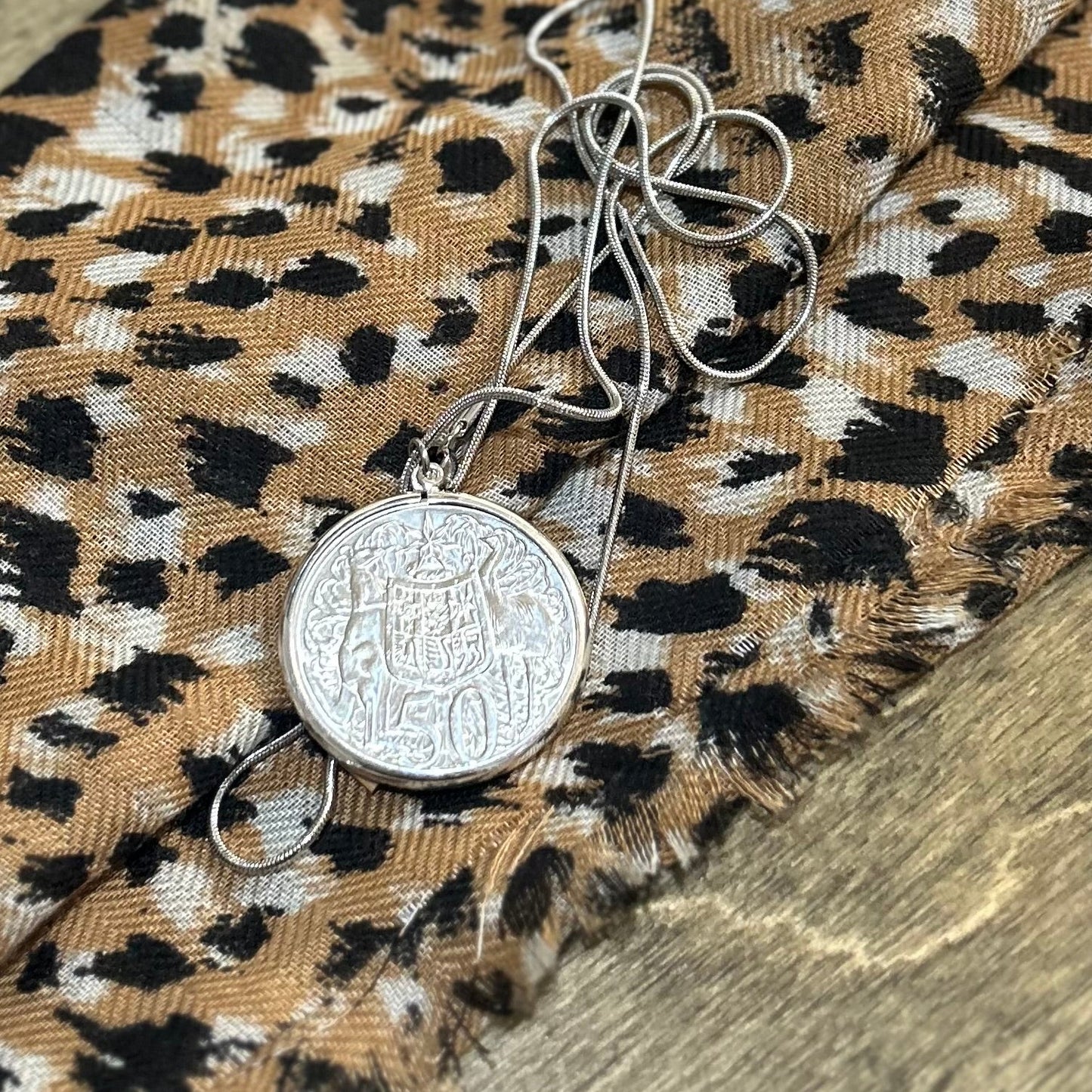 1966 Australian Silver Coin Necklace