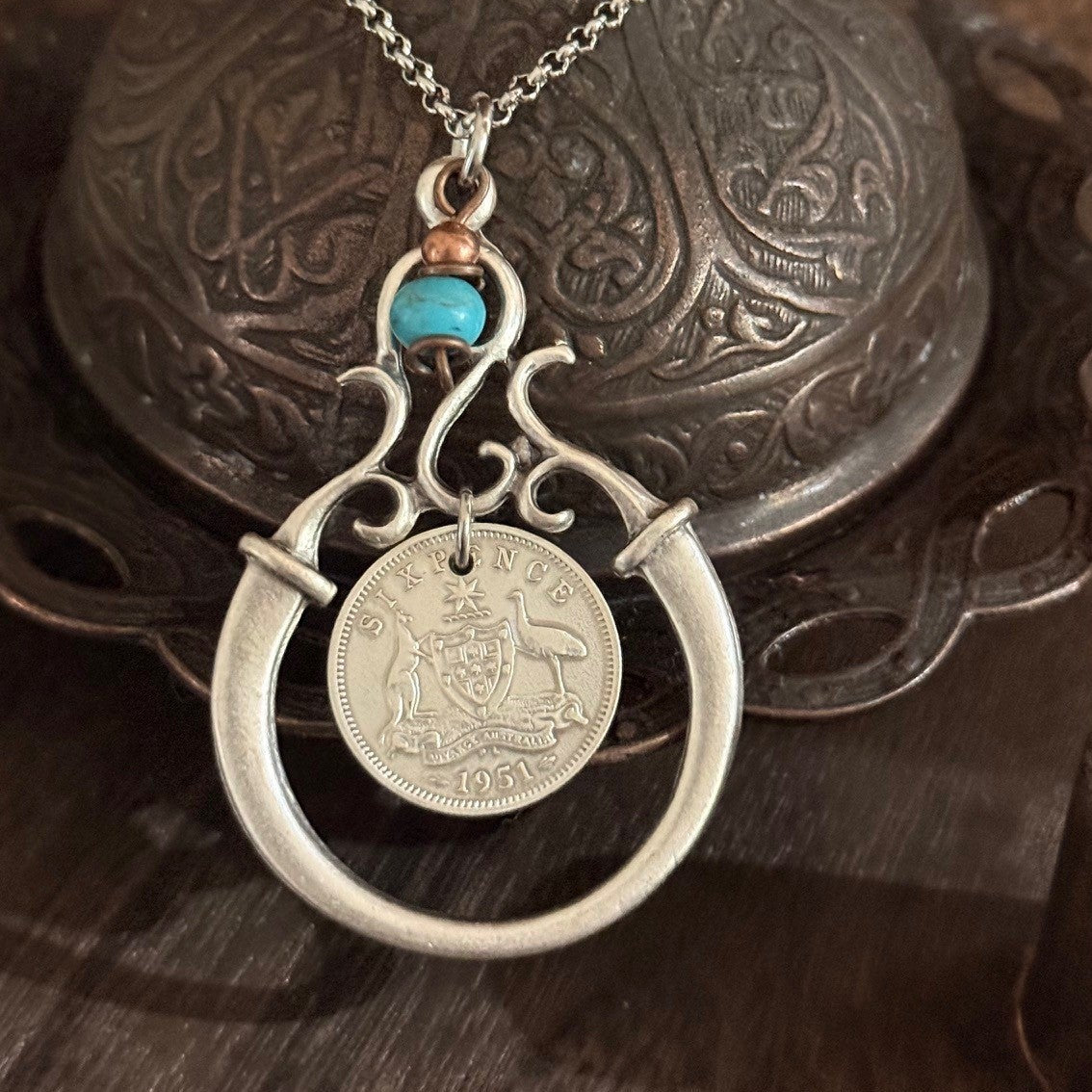 1951 Australian Sixpence Necklace