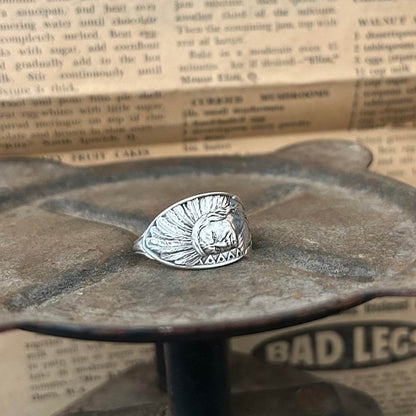 Sterling Silver Ring - 1891 Indian Chief - Molly Made