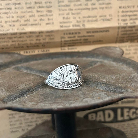 Sterling Silver Ring - 1891 Indian Chief - Molly Made