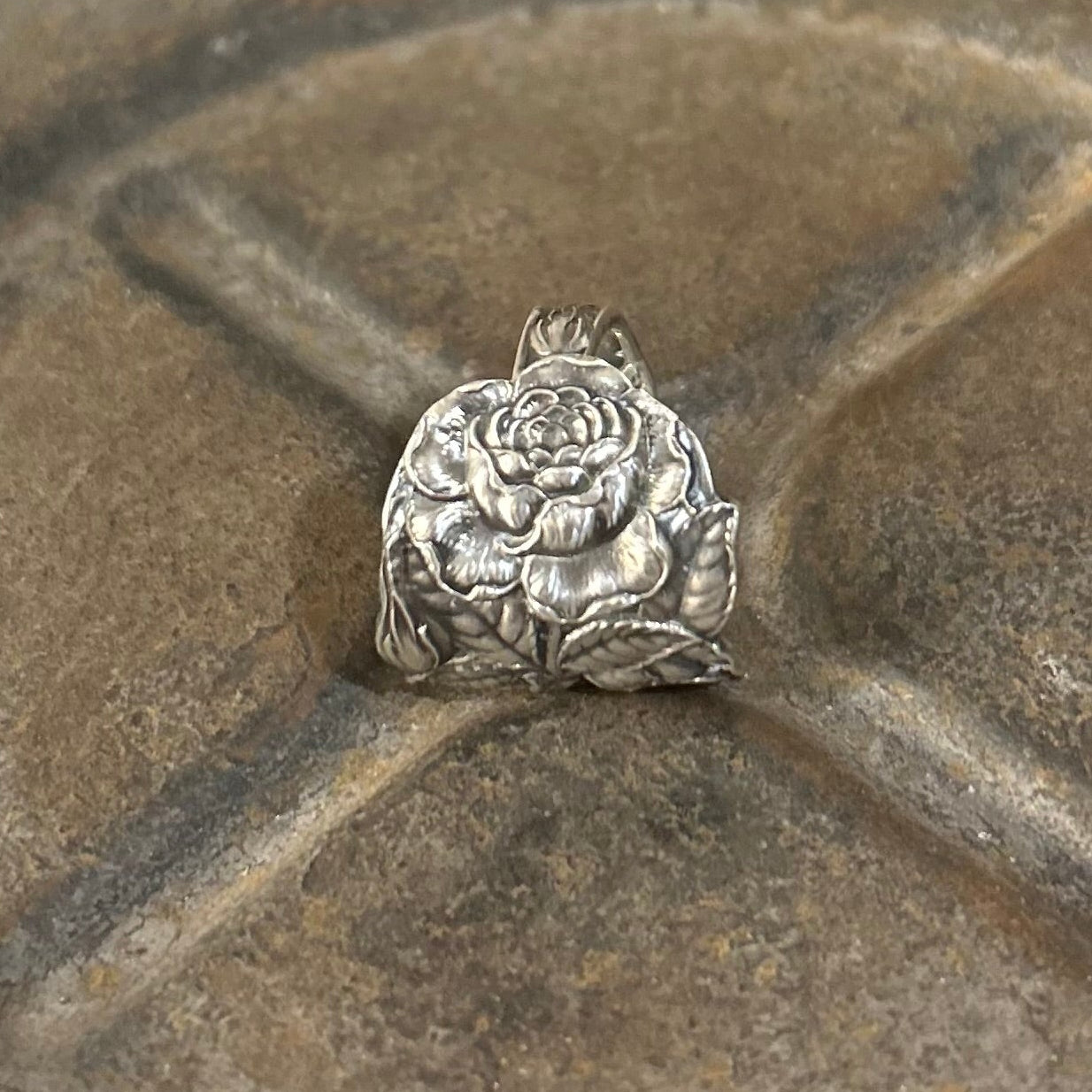 1900s Sterling Silver - Art Nouveau Rose Ring