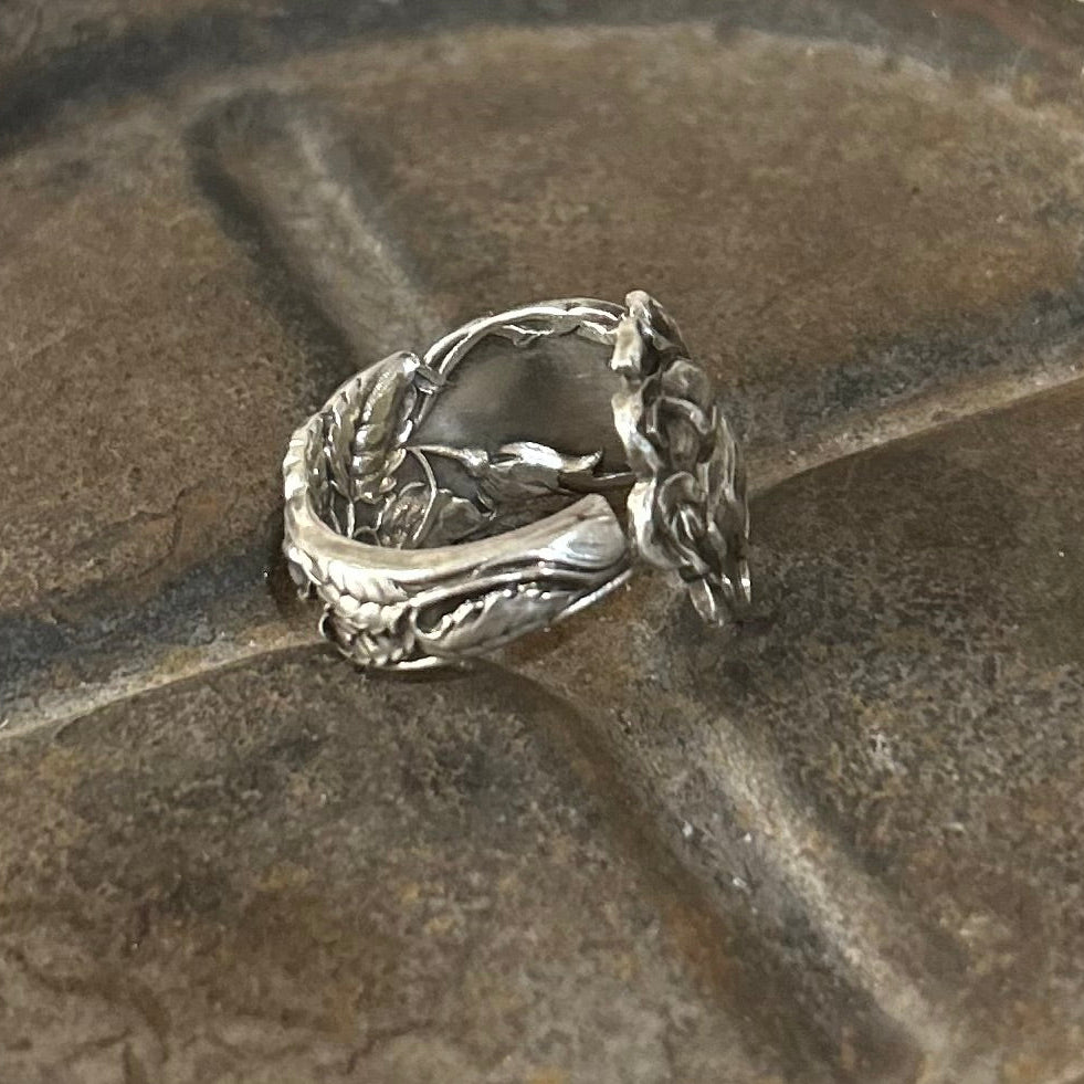 1910 Sterling Silver - Bridal Rose Ring
