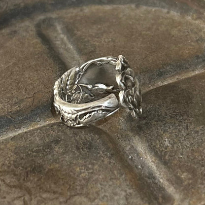 1910 Sterling Silver - Bridal Rose Ring