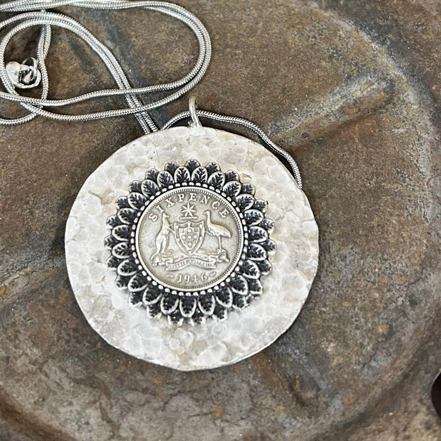 Coin Necklace - 1946 Sixpence - Molly Made