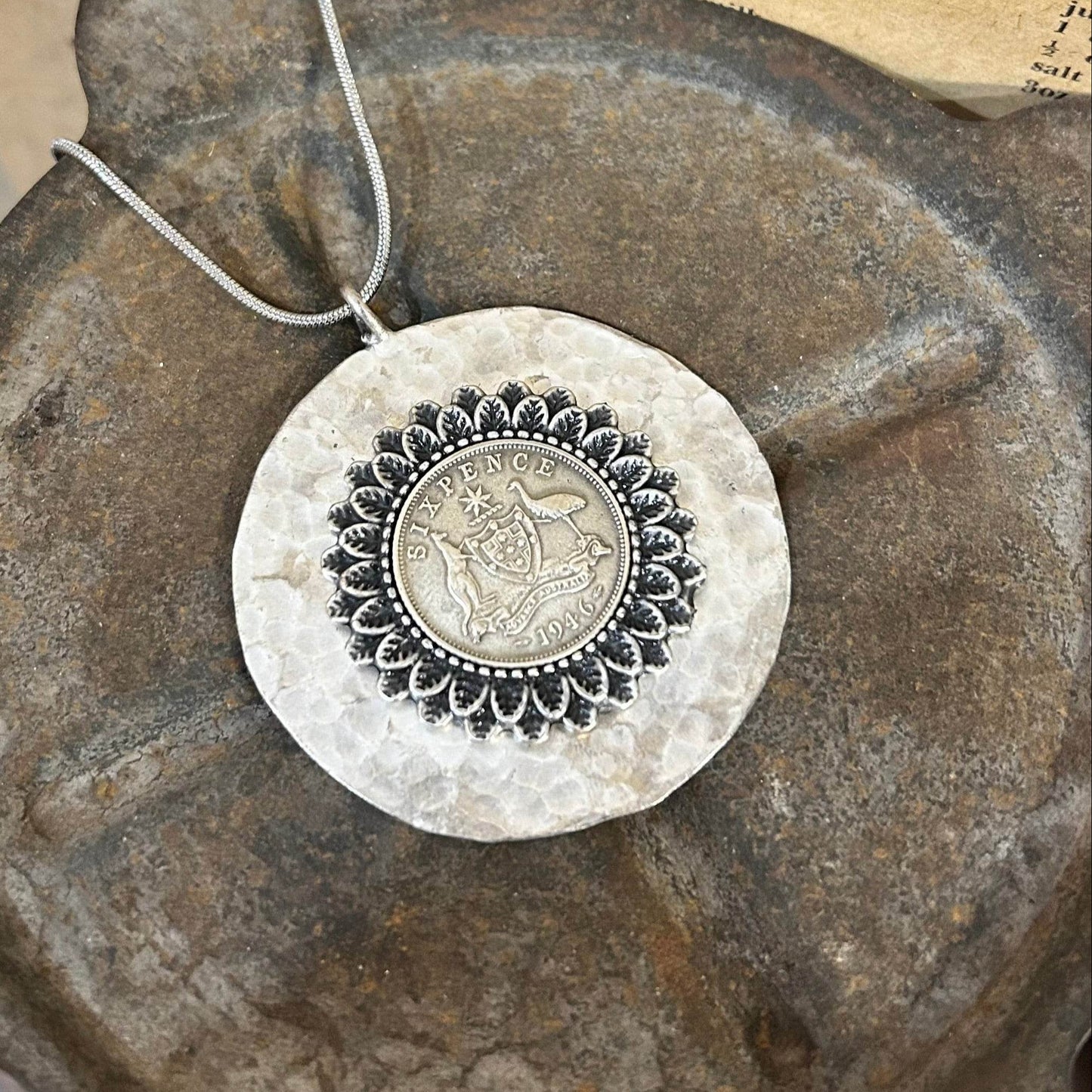 Coin Necklace - 1946 Sixpence - Molly Made