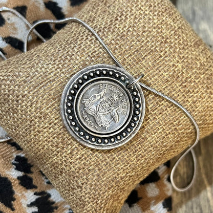 1948 Sixpence - Vintage coin Necklace