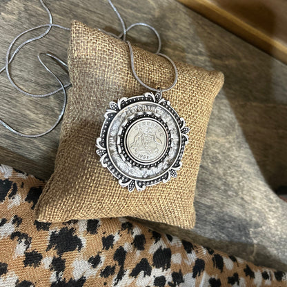 1951 Sixpence “Layered Heritage Disc” Necklace