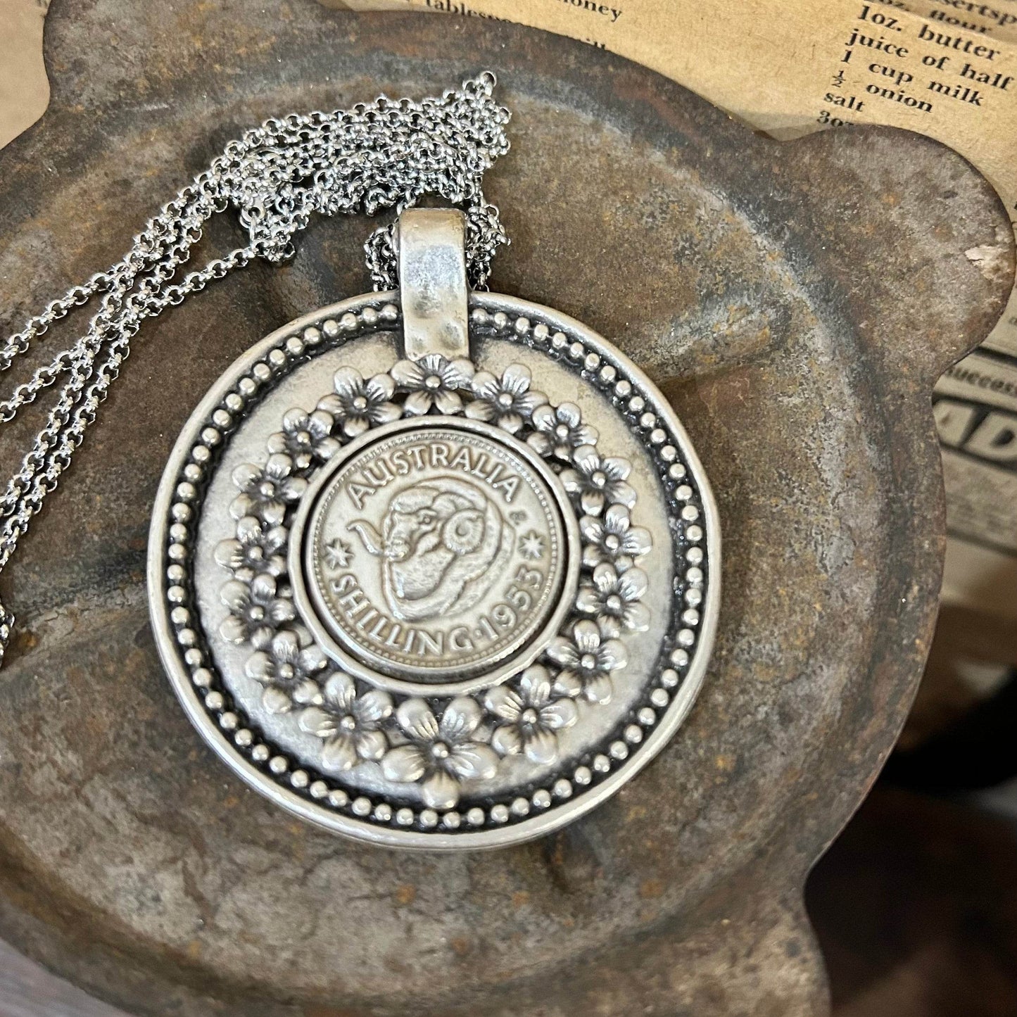 Coin Necklace - Bold 1953 Iconic Merino - Molly Made