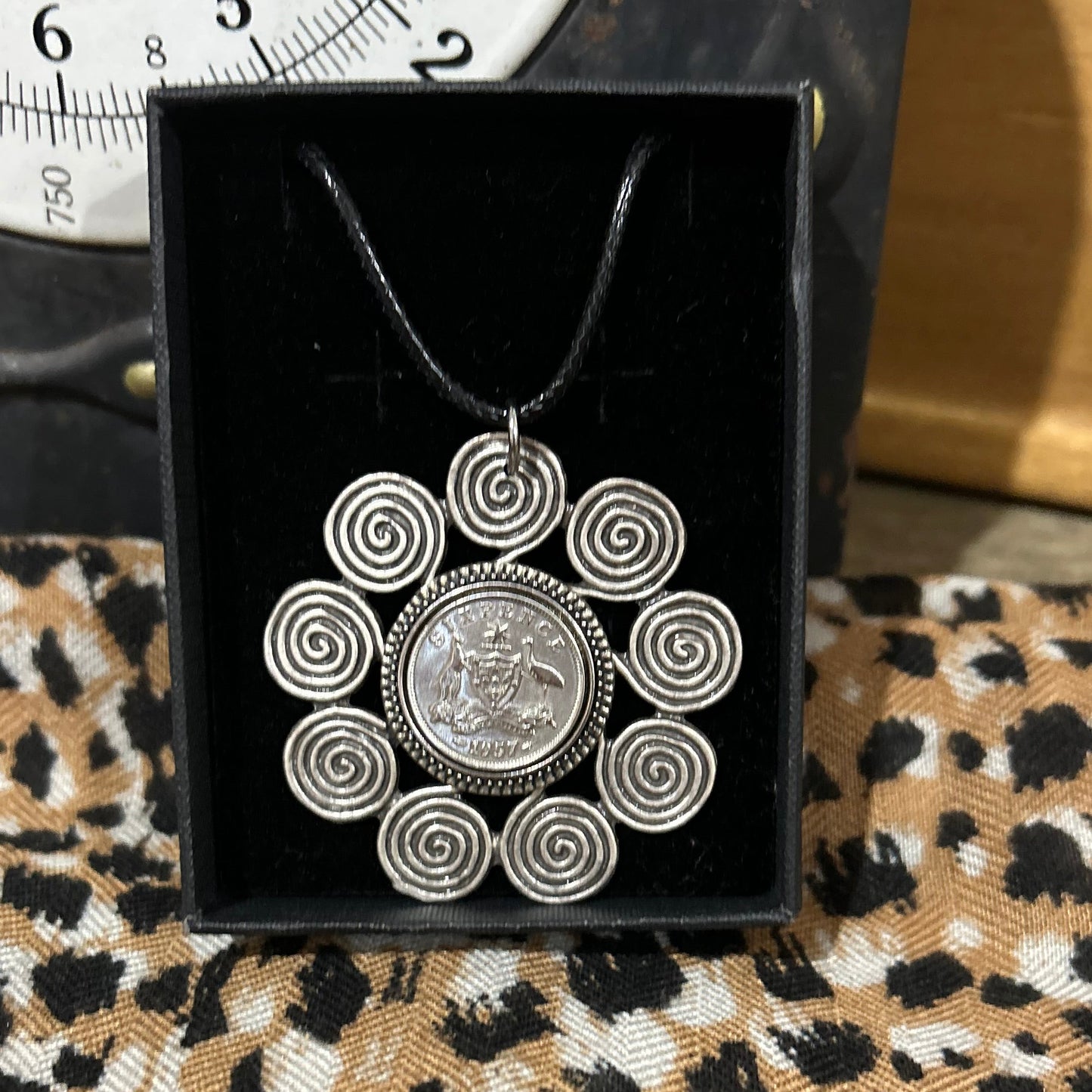 1957 Sixpence Encircled Statement Necklace