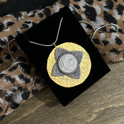 1960 Australian Sixpence Textured Star Necklace — Vintage Coin Jewellery