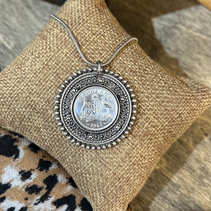 1961 Sixpence - Decorative Blend Necklace