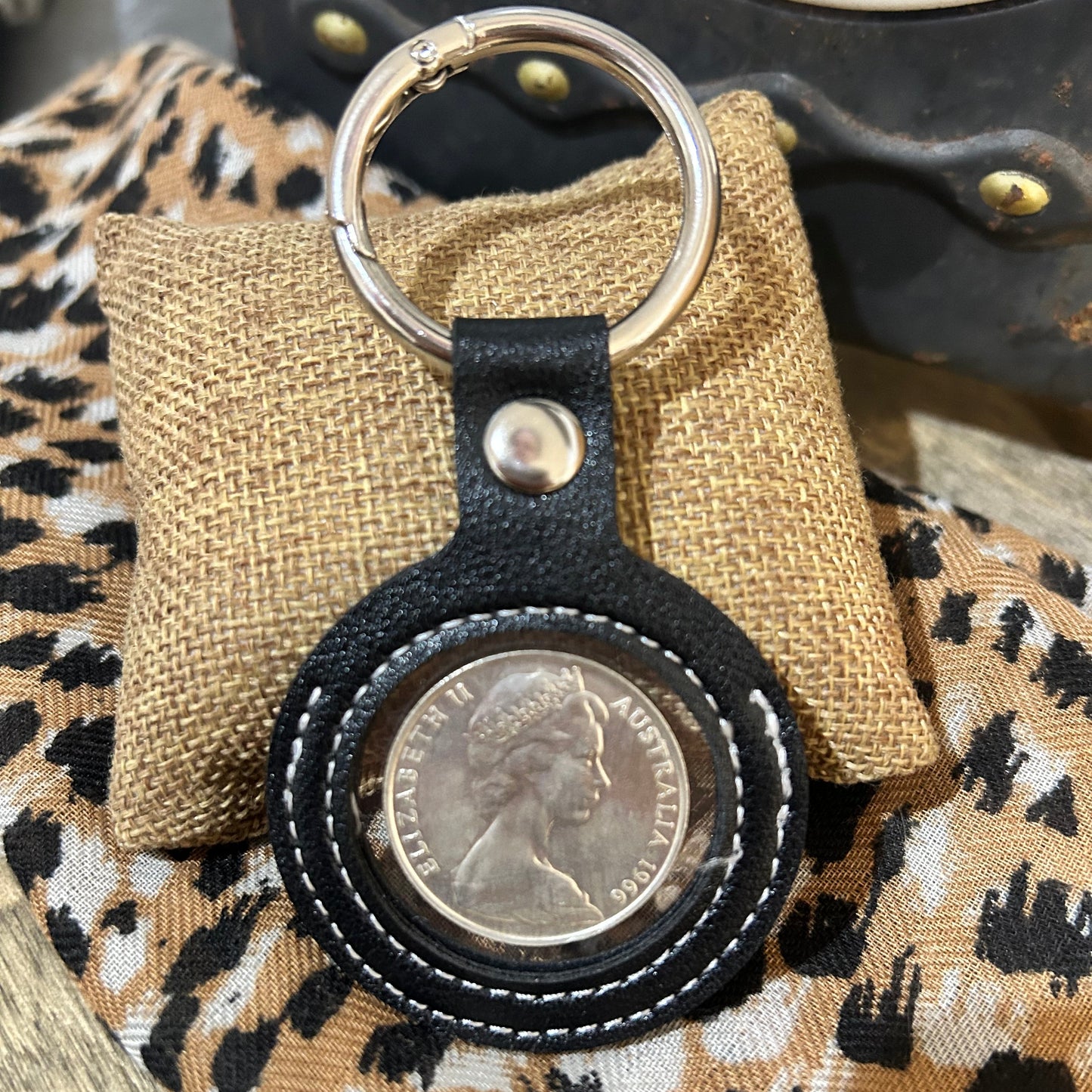 1966 Round 50c Coin Key Tag — A Rare Piece of Australian History You Can Carry Every Day