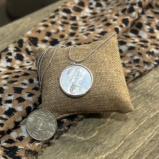 Upcycled 1966 Australian Silver Coin Necklace