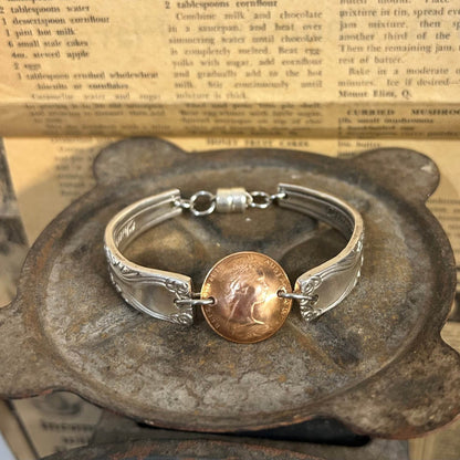 Coin Bracelet - 1978 Australian Silverware and Coin - Molly Made