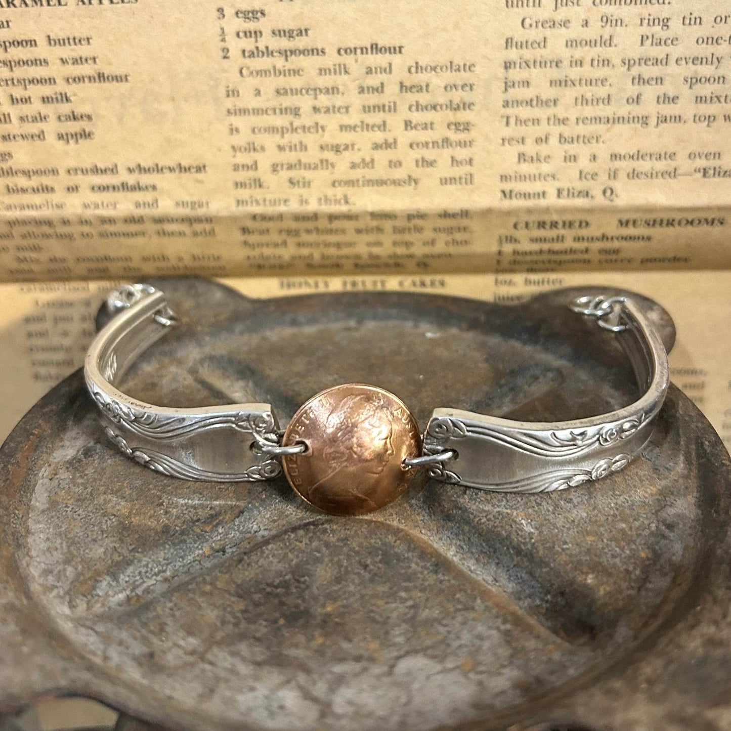 Coin Bracelet - 1978 Australian Silverware and Coin - Molly Made