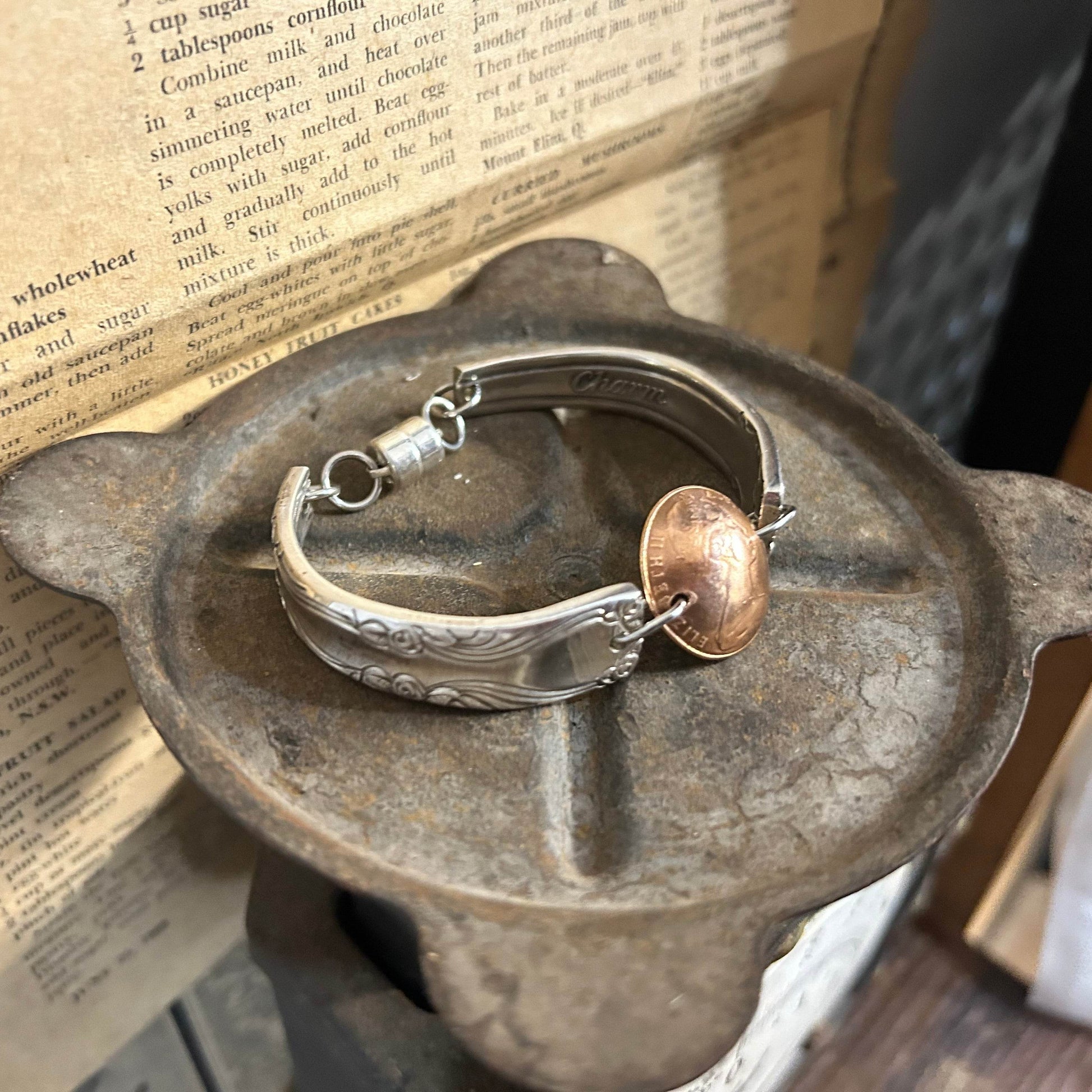 Coin Bracelet - 1978 Australian Silverware and Coin - Molly Made