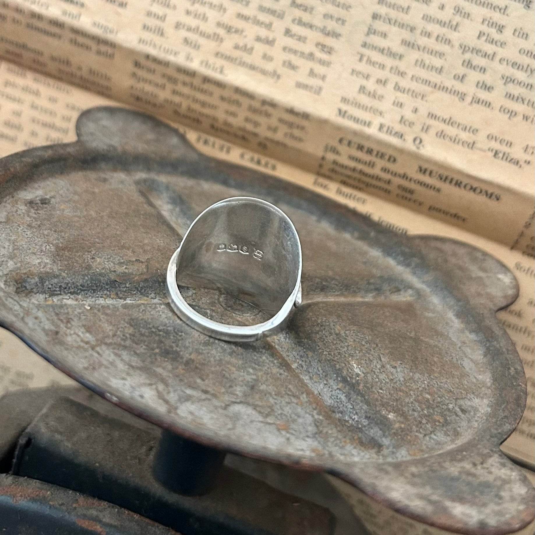Sterling Silver Ring - 1922 Apostle Saddle Spoon Ring - Molly Made