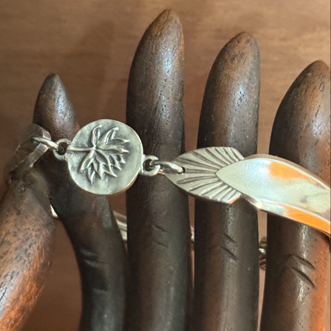 Vintage Angora Lotus Flower Bracelet