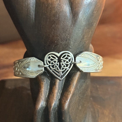 Vintage silverware Heart Bracelet