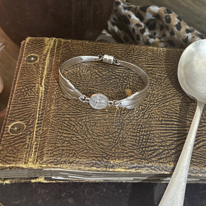 Vintage Silverware Bee Bracelet