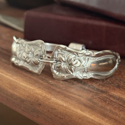 WM. A. Rogers Early 1900s Floral Spoon Handle Bracelet