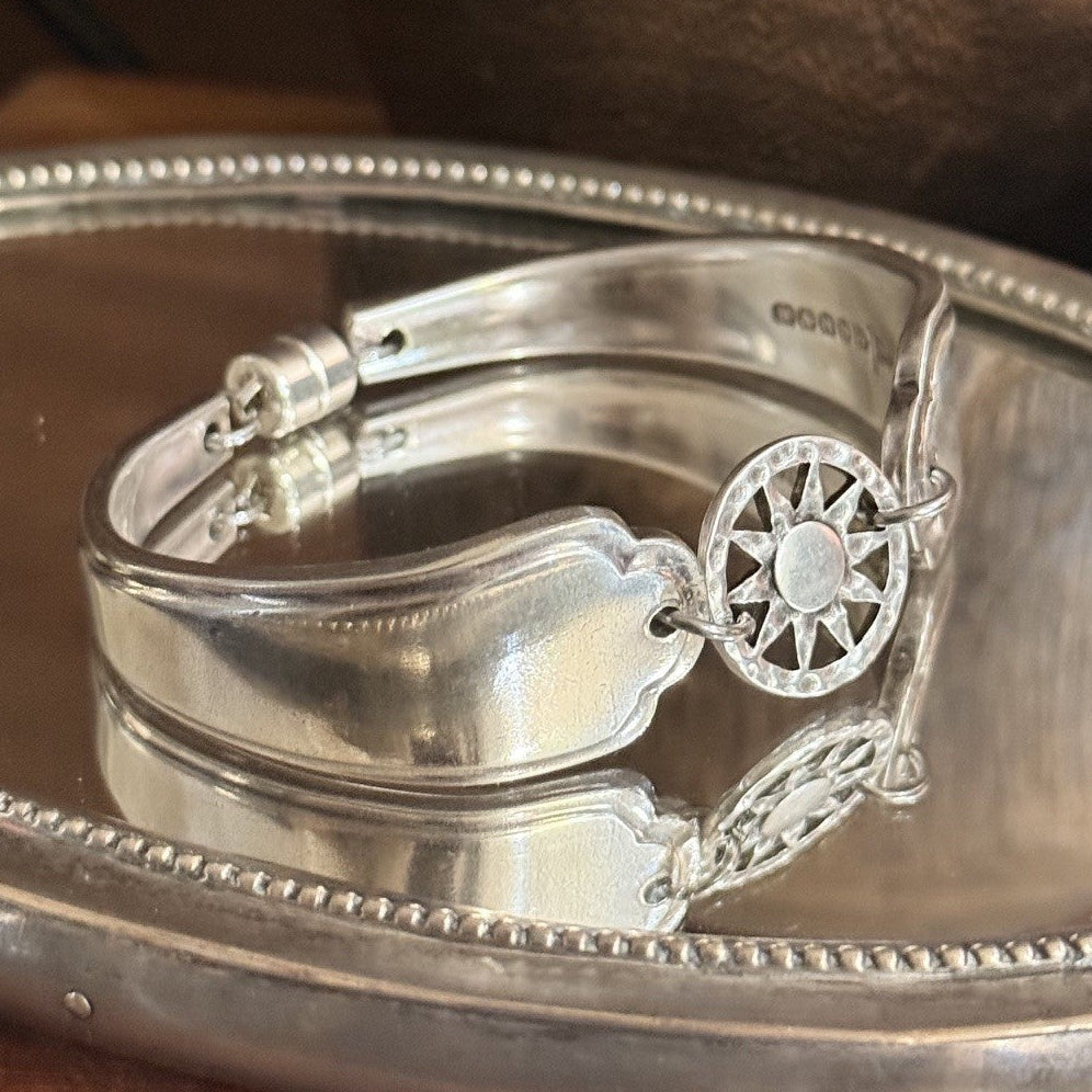 Chunky Vintage Silverware Sun Bracelet