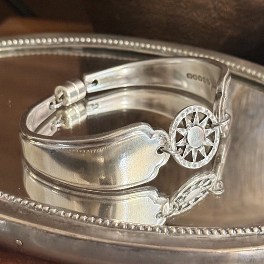 Chunky Vintage Silverware Sun Bracelet