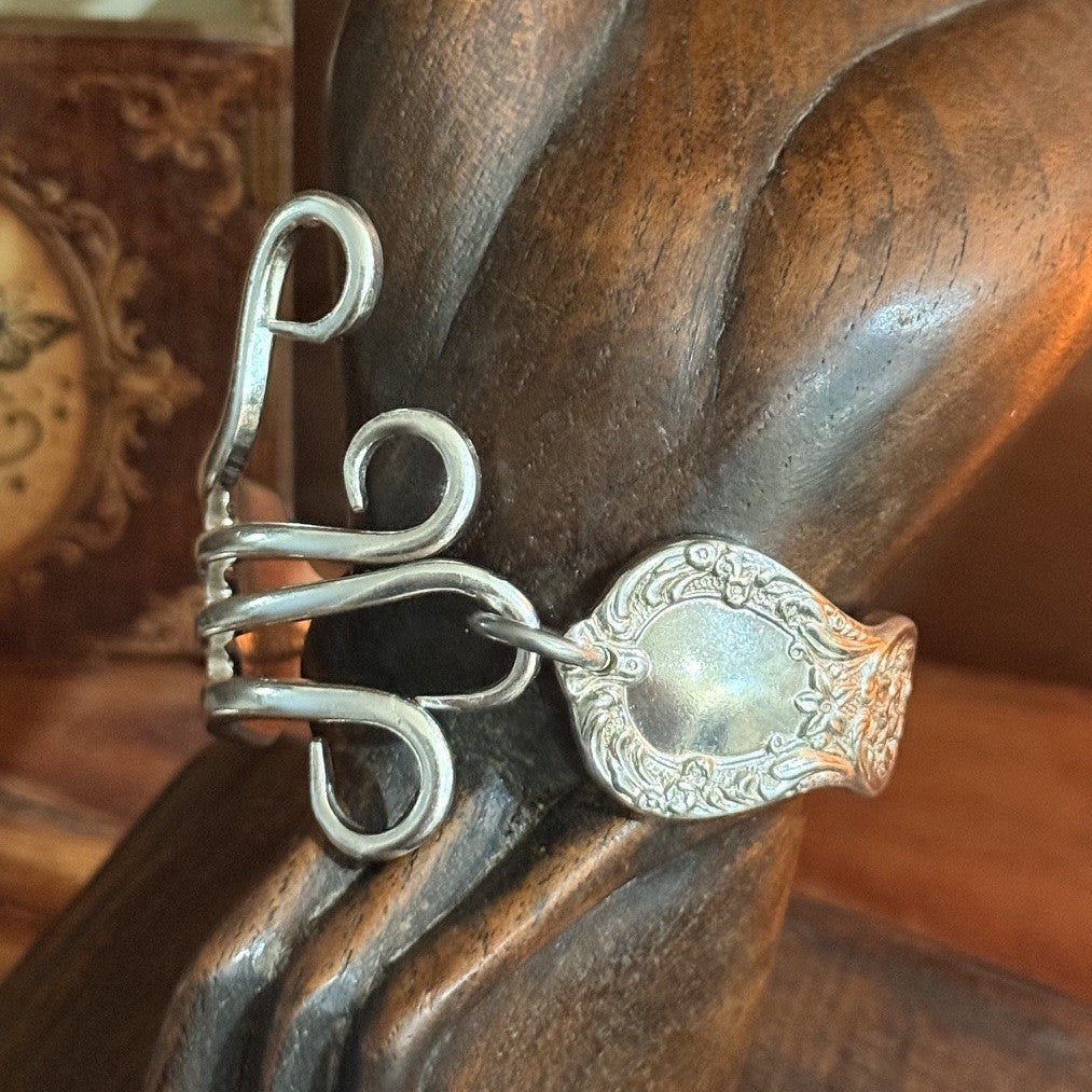 Vintage Fork Tine Bracelet | 1950s Rodd Winsor Repurposed Silverware