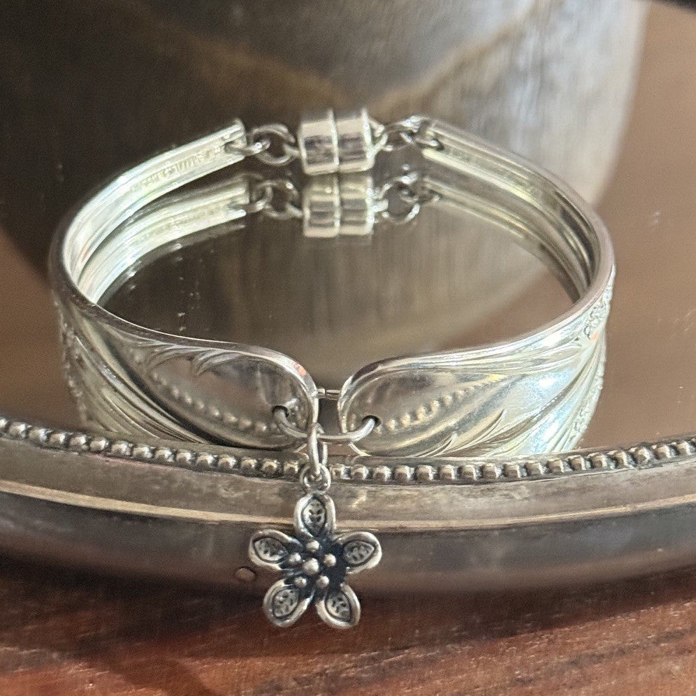 Vintage Flower Charm Fruit Spoon Bracelet