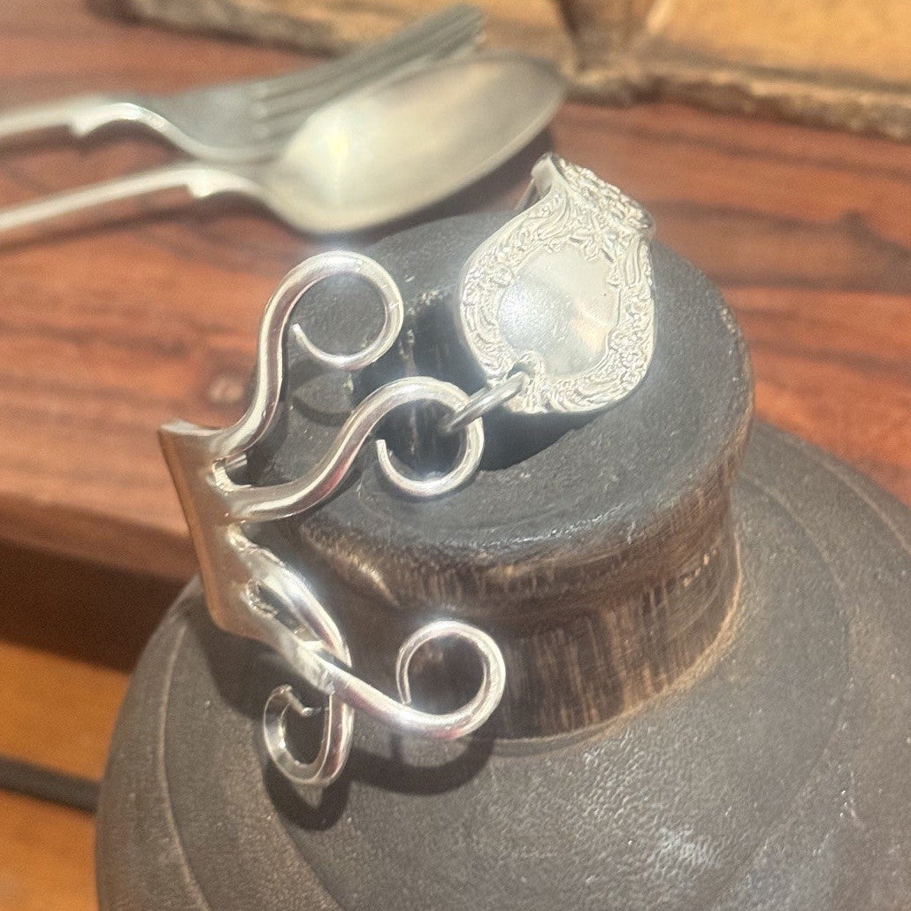 Vintage Hand formed Fork Bracelet