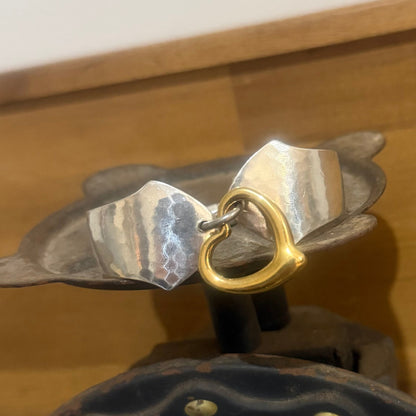 1930s Cohr Silverware Heart Bracelet