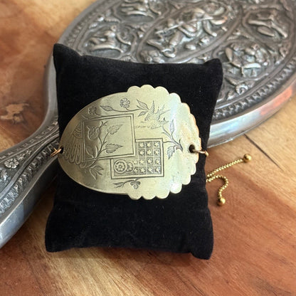 Vintage Gold Wash EPNS Serving Spoon Slider Bracelet