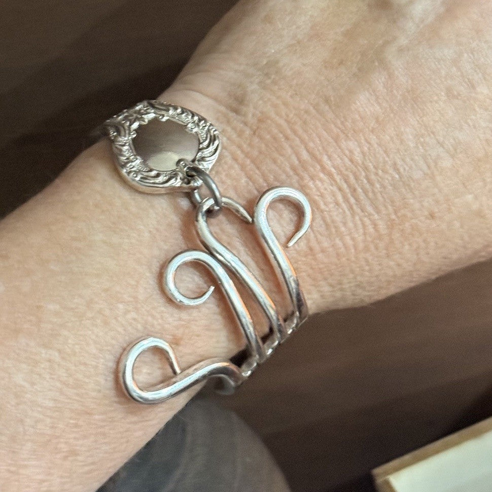 Vintage Fork Tine Bracelet | 1950s Rodd Winsor Repurposed Silverware