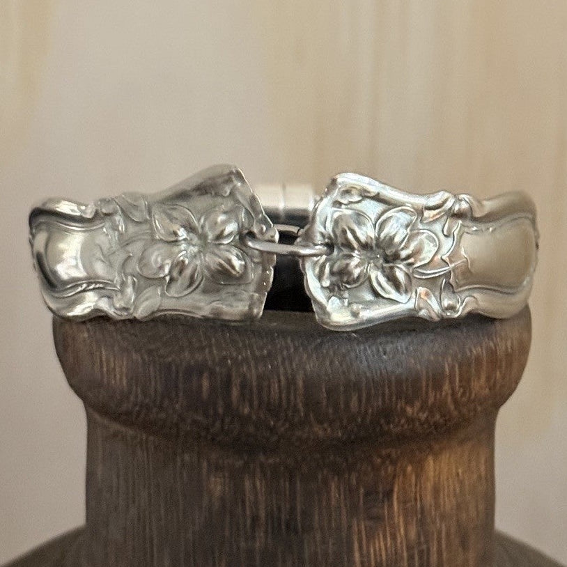 WM. A. Rogers Early 1900s Floral Spoon Handle Bracelet