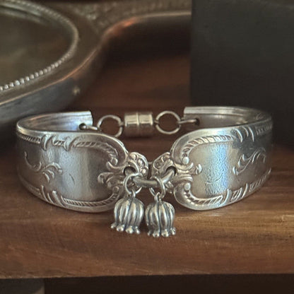 Vintage Grosvenor Diane Spoon Handle Bracelet | Sterling Silver Tulip Charms