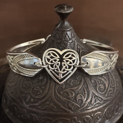 Vintage silverware Heart Bracelet
