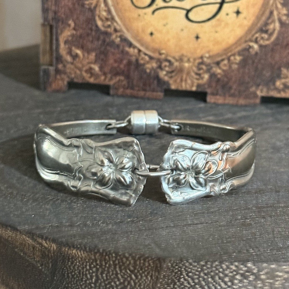 WM. A. Rogers Early 1900s Floral Spoon Handle Bracelet