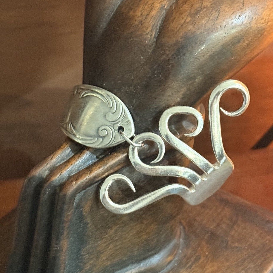 Hand Formed Vintage Fork Bracelet