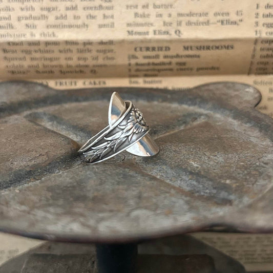 Vintage Silver Ring - Cherub Figure - Molly Made