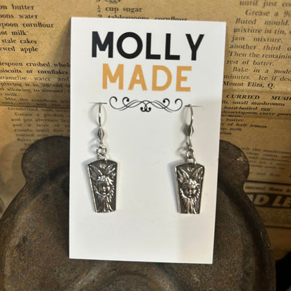 Silver Earrings - Dutch Cherub Angelic - Molly Made