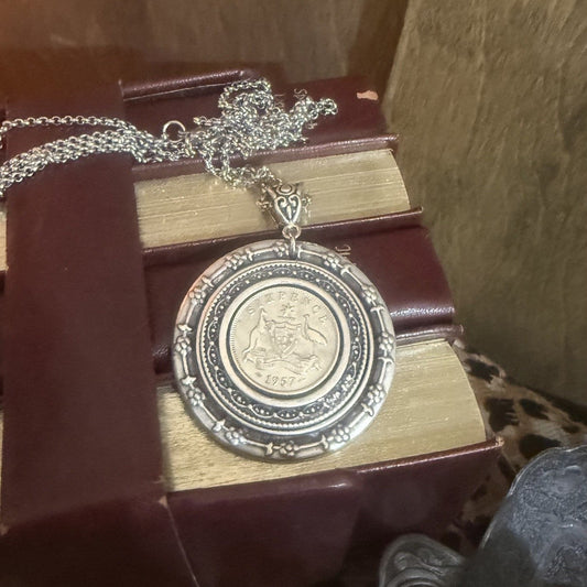 1957 Sixpence Decorative Necklace