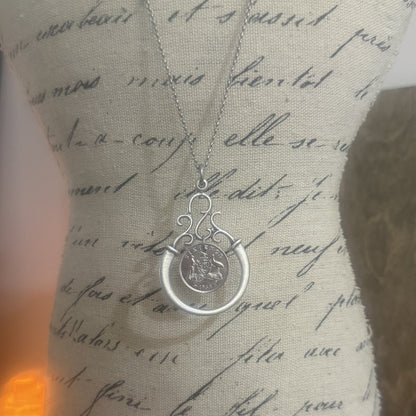 1963 Australian Sixpence Decorative Surround Necklace