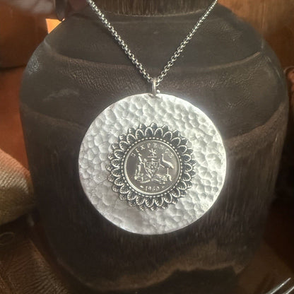 1960 Australian Sixpence Disc Necklace