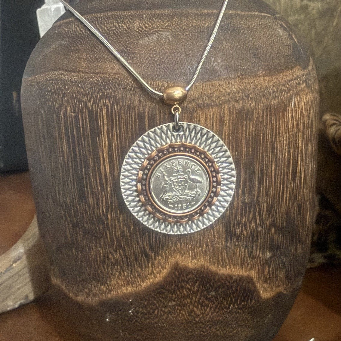 1951 Two Tone Sixpence Necklace