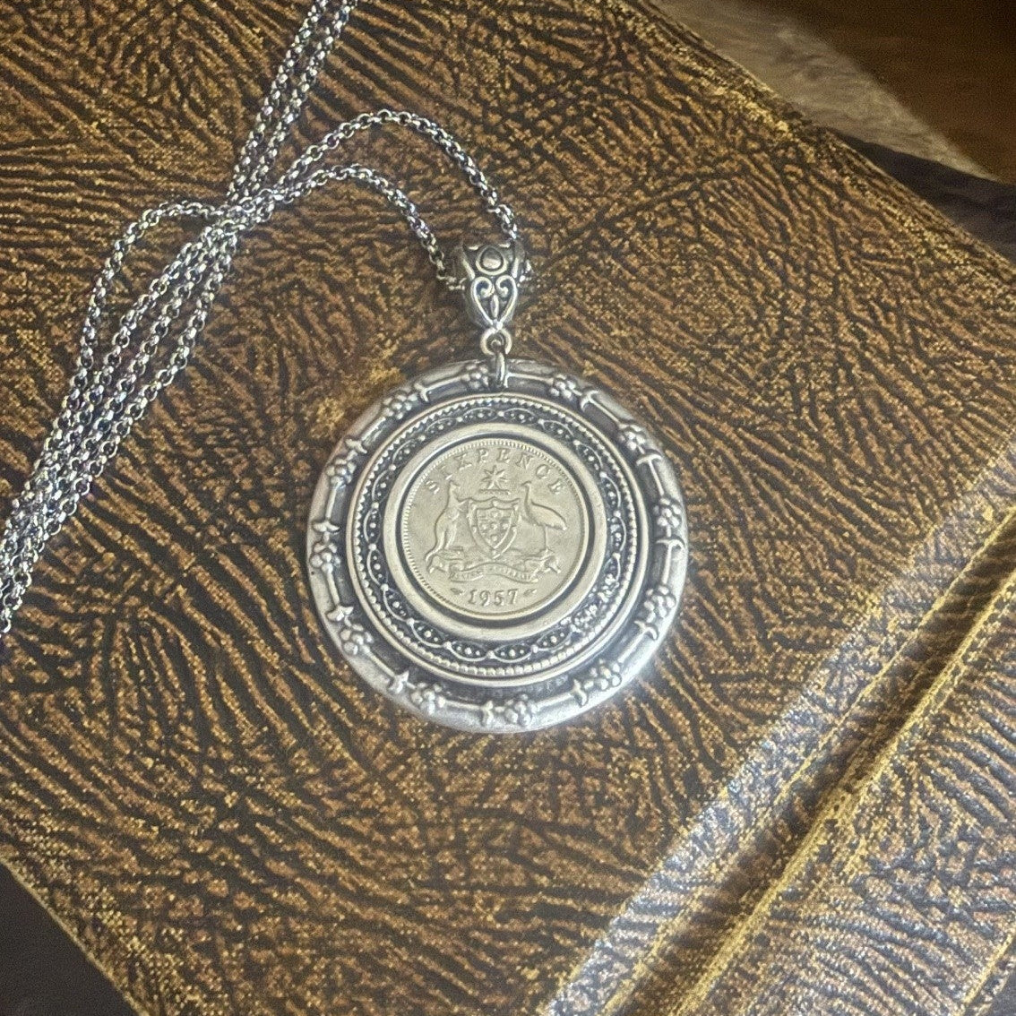 1957 Sixpence Decorative Necklace