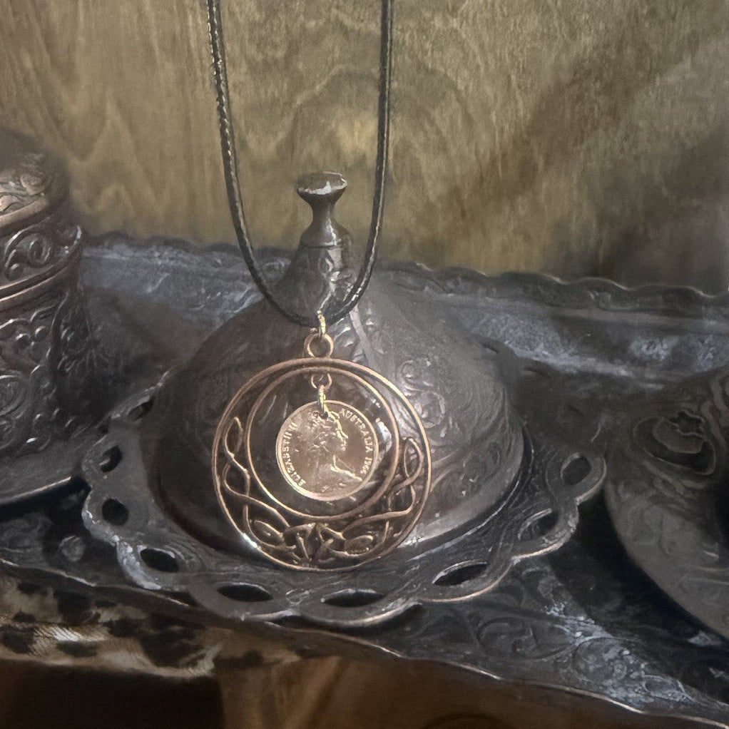 1966 Australian One Cent Coin Necklace