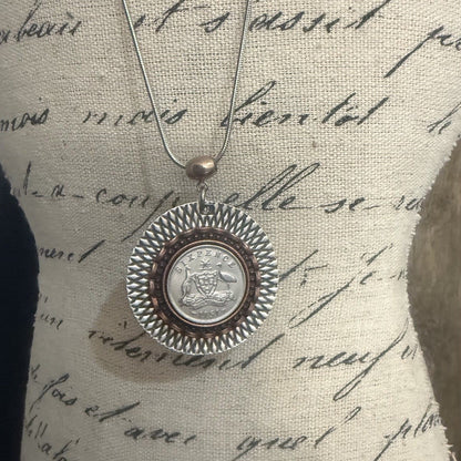 1951 Two Tone Sixpence Necklace