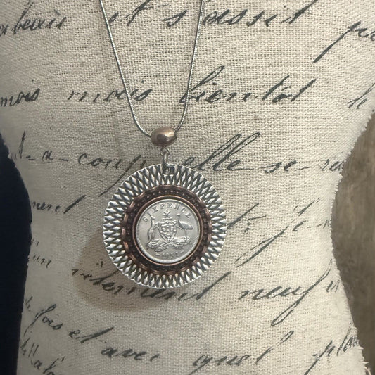 1951 Two Tone Sixpence Necklace