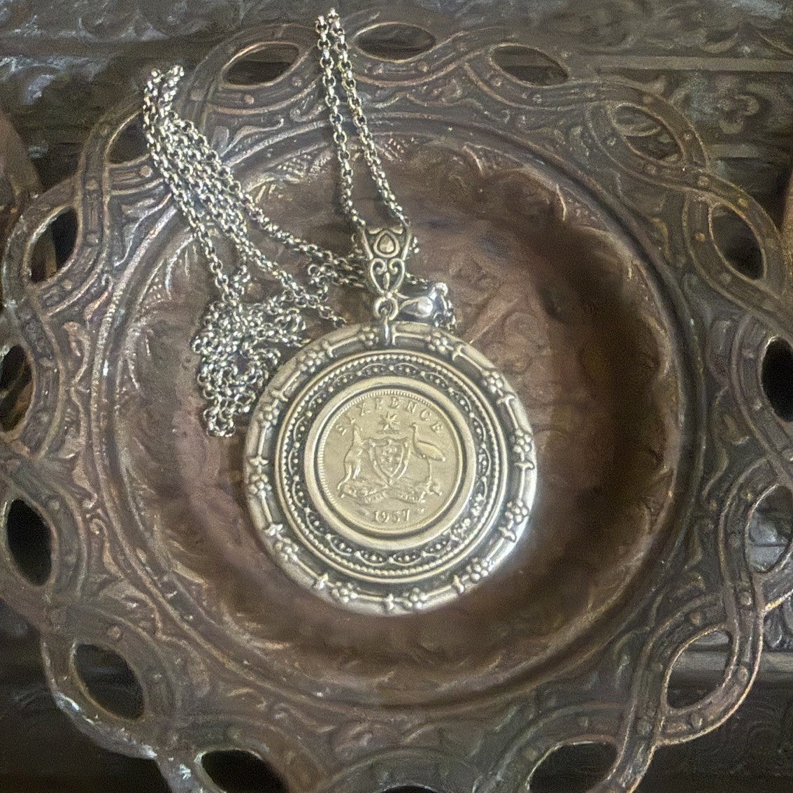 1957 Sixpence Decorative Necklace